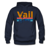 Vail, Colorado Hoodie - Retro Mountain & Birds Vail Hooded Sweatshirt