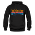 Whistler, Canada Hoodie - Retro Mountain & Birds Whistler Hooded Sweatshirt - black