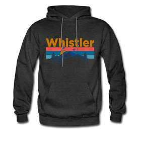 Whistler, Canada Hoodie - Retro Mountain & Birds Whistler Hooded Sweatshirt