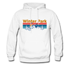 Winter Park, Colorado Hoodie - Retro Mountain & Birds Winter Park Hooded Sweatshirt - white