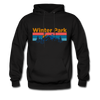 Winter Park, Colorado Hoodie - Retro Mountain & Birds Winter Park Hooded Sweatshirt - black