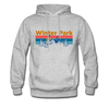 Winter Park, Colorado Hoodie - Retro Mountain & Birds Winter Park Hooded Sweatshirt - heather gray