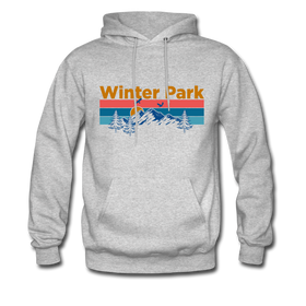 Winter Park, Colorado Hoodie - Retro Mountain & Birds Winter Park Hooded Sweatshirt
