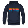 Winter Park, Colorado Hoodie - Retro Mountain & Birds Winter Park Hooded Sweatshirt - navy