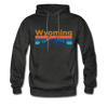 Wyoming Hoodie - Retro Mountain & Birds Wyoming Hooded Sweatshirt