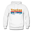 Truckee, California Hoodie - Retro Mountain & Birds Truckee Hooded Sweatshirt - white