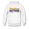 Truckee, California Hoodie - Retro Mountain & Birds Truckee Hooded Sweatshirt - white
