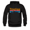 Truckee, California Hoodie - Retro Mountain & Birds Truckee Hooded Sweatshirt - black