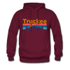 Truckee, California Hoodie - Retro Mountain & Birds Truckee Hooded Sweatshirt