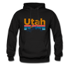 Utah Hoodie - Retro Mountain & Birds Utah Hooded Sweatshirt