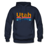 Utah Hoodie - Retro Mountain & Birds Utah Hooded Sweatshirt