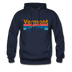 Vermont Hoodie - Retro Mountain & Birds Vermont Hooded Sweatshirt - navy