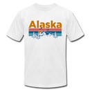 Alaska T-Shirt - Retro Mountain & Birds Unisex Alaska T Shirt - white