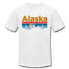 Alaska T-Shirt - Retro Mountain & Birds Unisex Alaska T Shirt - white