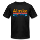 Alaska T-Shirt - Retro Mountain & Birds Unisex Alaska T Shirt - black