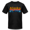 Alaska T-Shirt - Retro Mountain & Birds Unisex Alaska T Shirt - black