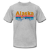 Alaska T-Shirt - Retro Mountain & Birds Unisex Alaska T Shirt - heather gray