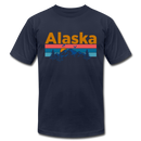 Alaska T-Shirt - Retro Mountain & Birds Unisex Alaska T Shirt - navy