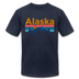 Alaska T-Shirt - Retro Mountain & Birds Unisex Alaska T Shirt - navy