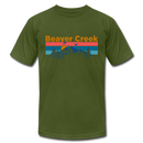 Beaver Creek, Colorado T-Shirt - Retro Mountain & Birds Unisex Beaver Creek T Shirt - olive