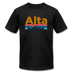 Alta, Utah T-Shirt - Retro Mountain & Birds Unisex Alta T Shirt - black
