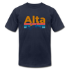 Alta, Utah T-Shirt - Retro Mountain & Birds Unisex Alta T Shirt - navy