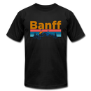 Banff, Canada T-Shirt - Retro Mountain & Birds Unisex Banff T Shirt - black