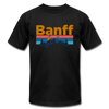 Banff, Canada T-Shirt - Retro Mountain & Birds Unisex Banff T Shirt - black