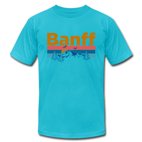 Banff, Canada T-Shirt - Retro Mountain & Birds Unisex Banff T Shirt