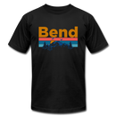 Bend, Oregon T-Shirt - Retro Mountain & Birds Unisex Bend T Shirt - black