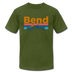 Bend, Oregon T-Shirt - Retro Mountain & Birds Unisex Bend T Shirt - olive