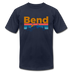 Bend, Oregon T-Shirt - Retro Mountain & Birds Unisex Bend T Shirt - navy