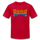 Bend, Oregon T-Shirt - Retro Mountain & Birds Unisex Bend T Shirt - red