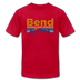 Bend, Oregon T-Shirt - Retro Mountain & Birds Unisex Bend T Shirt - red