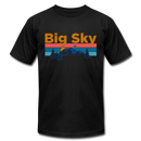 Big Sky, Montana T-Shirt - Retro Mountain & Birds Unisex Big Sky T Shirt - black