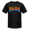 Big Sky, Montana T-Shirt - Retro Mountain & Birds Unisex Big Sky T Shirt - black