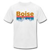 Boise, Idaho T-Shirt - Retro Mountain & Birds Unisex Boise T Shirt - white