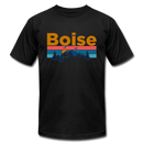 Boise, Idaho T-Shirt - Retro Mountain & Birds Unisex Boise T Shirt - black