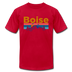 Boise, Idaho T-Shirt - Retro Mountain & Birds Unisex Boise T Shirt - red
