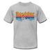 Boulder, Colorado T-Shirt - Retro Mountain & Birds Unisex Boulder T Shirt - heather gray
