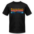 Bozeman, Montana T-Shirt - Retro Mountain & Birds Unisex Bozeman T Shirt - black