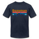 Bozeman, Montana T-Shirt - Retro Mountain & Birds Unisex Bozeman T Shirt - navy