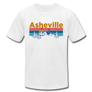 Asheville, North Carolina T-Shirt - Retro Mountain & Birds Unisex Asheville T Shirt - white