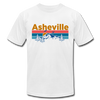 Asheville, North Carolina T-Shirt - Retro Mountain & Birds Unisex Asheville T Shirt - white