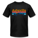 Asheville, North Carolina T-Shirt - Retro Mountain & Birds Unisex Asheville T Shirt - black
