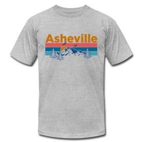 Asheville, North Carolina T-Shirt - Retro Mountain & Birds Unisex Asheville T Shirt