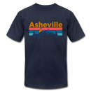 Asheville, North Carolina T-Shirt - Retro Mountain & Birds Unisex Asheville T Shirt - navy