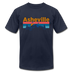 Asheville, North Carolina T-Shirt - Retro Mountain & Birds Unisex Asheville T Shirt - navy