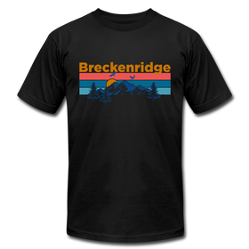 Breckenridge, Colorado T-Shirt - Retro Mountain & Birds Unisex Breckenridge T Shirt - black