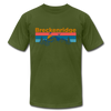 Breckenridge, Colorado T-Shirt - Retro Mountain & Birds Unisex Breckenridge T Shirt - olive